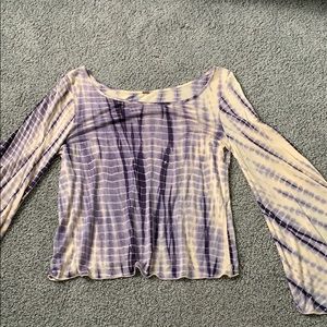 Free People tie-dye long sleeve shirt